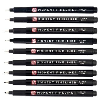 Talens Pigment Fineliner Teknik Çizim Kalemi 12 (0.70mm)