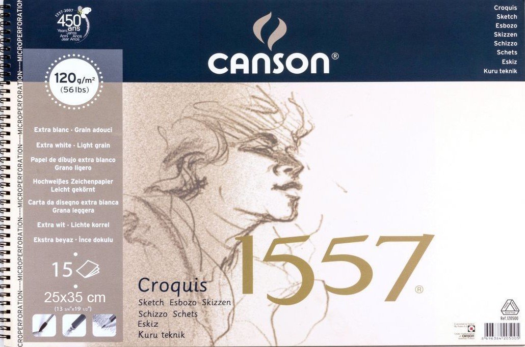 Canson 1557 Eskiz Çizim Defteri (25x35cm) 120gr 15yp