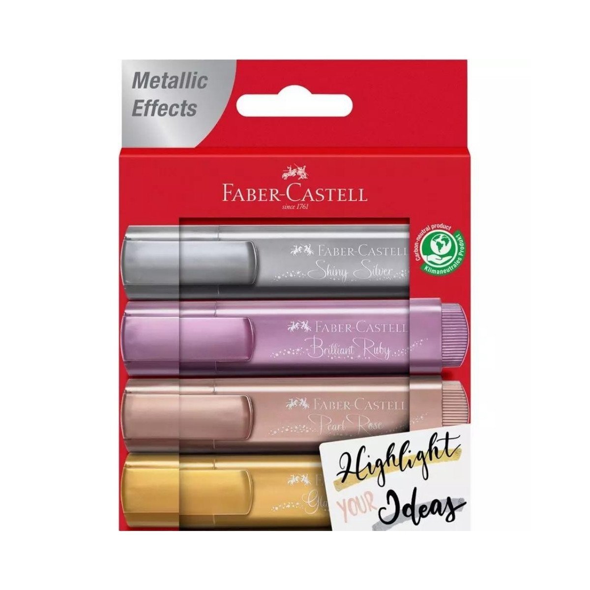 Faber Castell Fosforlu 46 Metalik Kalem Seti 4lü