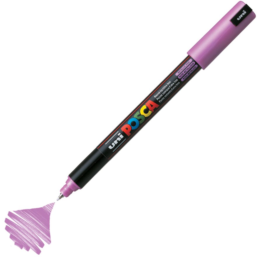 Uni Posca Marker PC-1MR Ultra Fine 0.7mm Metallic Pink