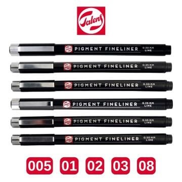 Talens Pigment Fineliner Teknik Çizim Kalemi Seti 6lı