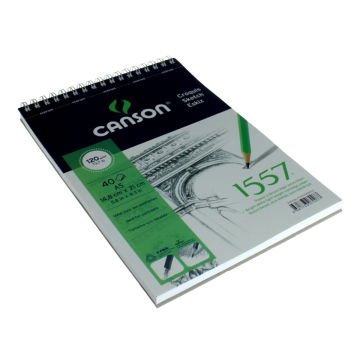 Canson 1557 Eskiz Çizim Defteri A5 120gr 40yp Spiralli