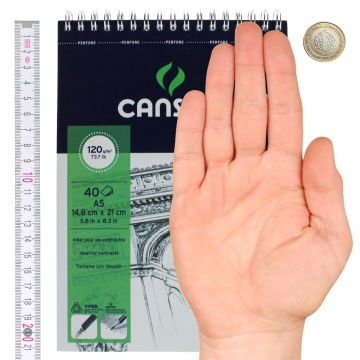 Canson 1557 Eskiz Çizim Defteri A5 120gr 40yp Spiralli