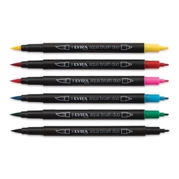 Lyra Aqua Brush Duo Çift Taraflı Fırça Uçlu Kalem 6lı Primary