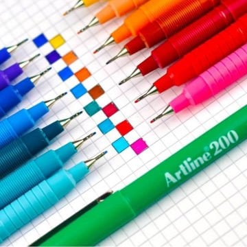 Artline 200 Fine Keçe Uçlu Yazı Kalemi 0.4mm Siyah