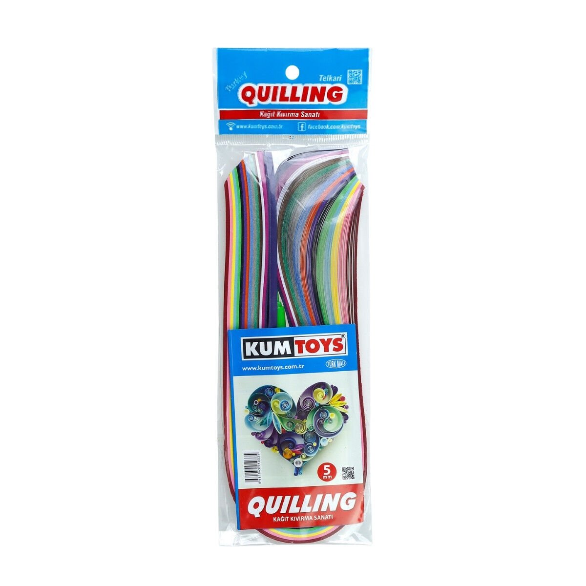 Kumtoys Quilling 50x0,5cm 150li Kağıt Katlama Seti