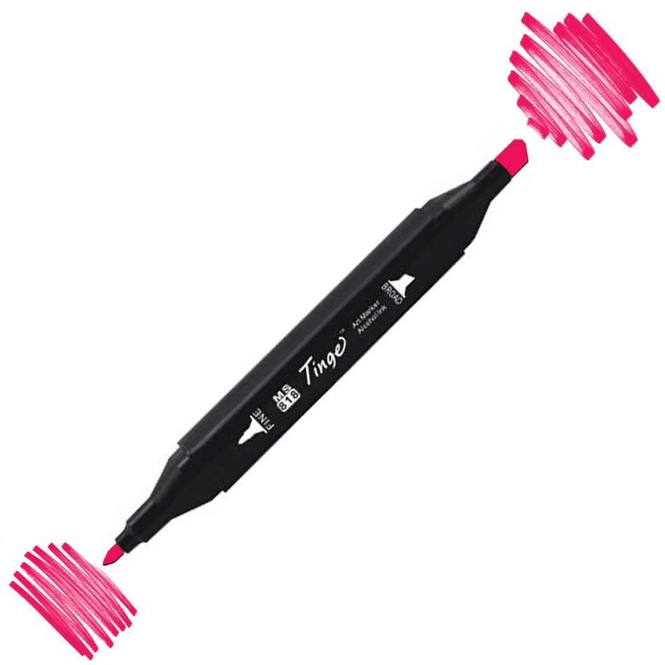 Tinge Twin Çift Uçlu Marker Kalemi R10 Deep Red