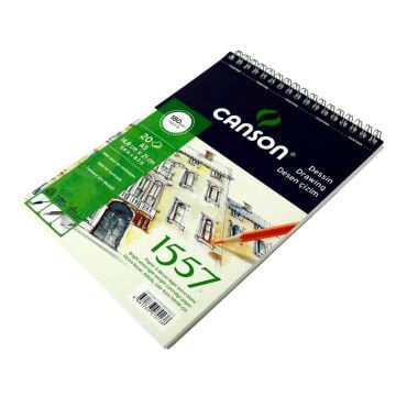 Canson 1557 Eskiz Çizim Defteri A5 180gr 20yp Spiralli