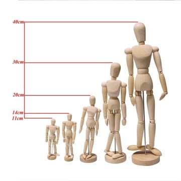 Art Design Ahşap Model Manken Figürü 40cm