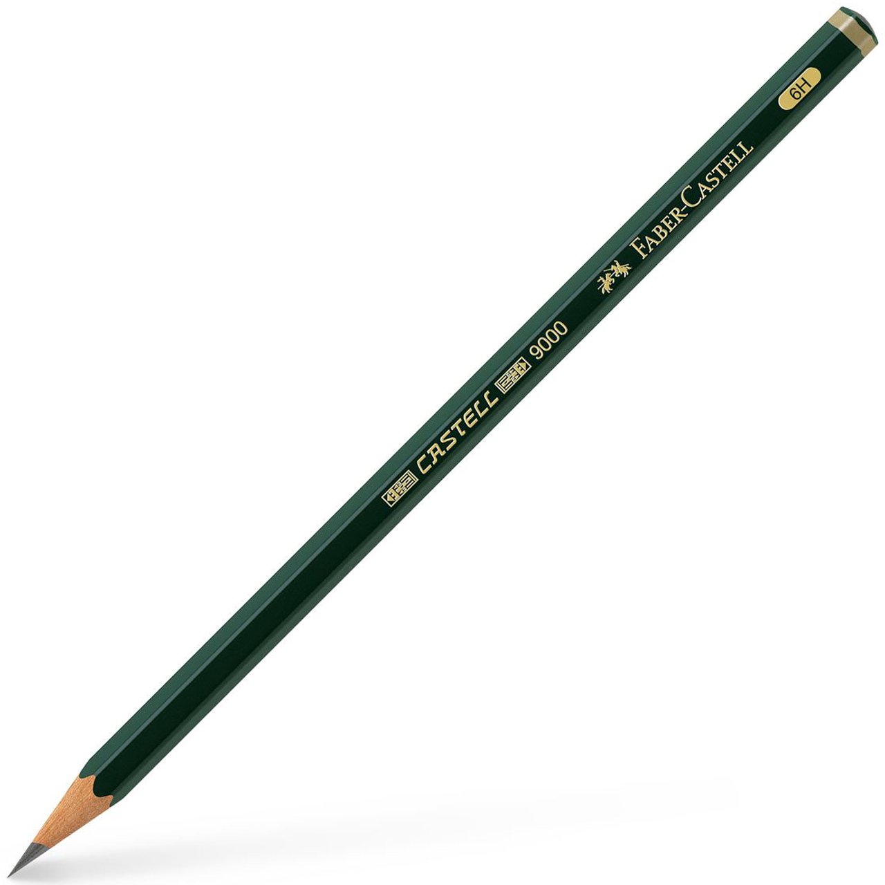 Faber Castell 9000 Yeşil Seri Dereceli Eskiz Cizim Kalemi 6h