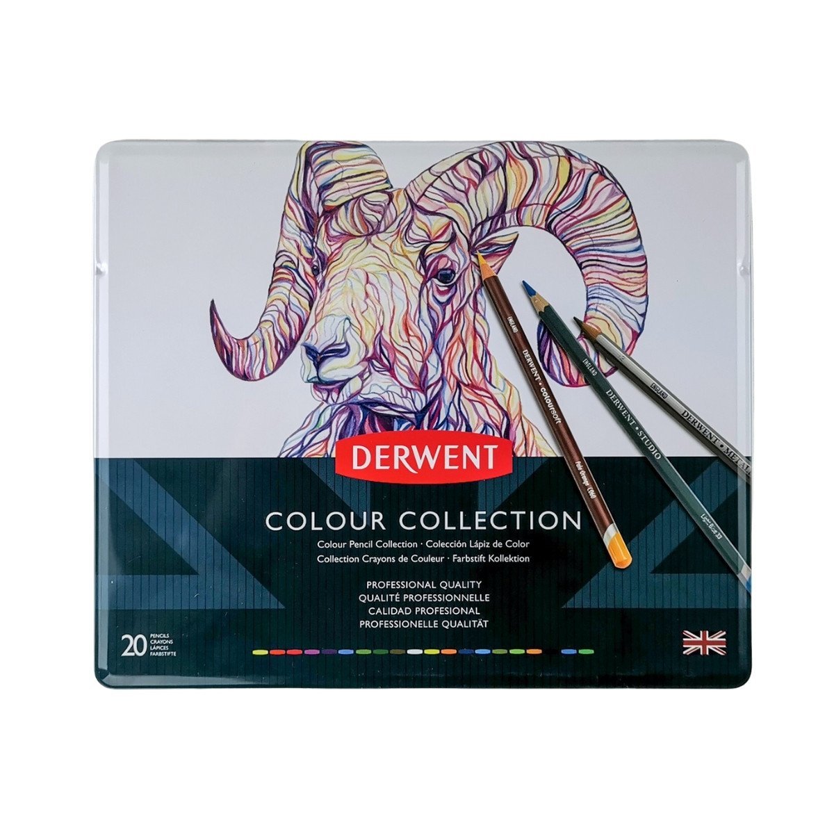 Derwent Colour Collection Boya Kalem Seti 24 Parça Metal Kutu