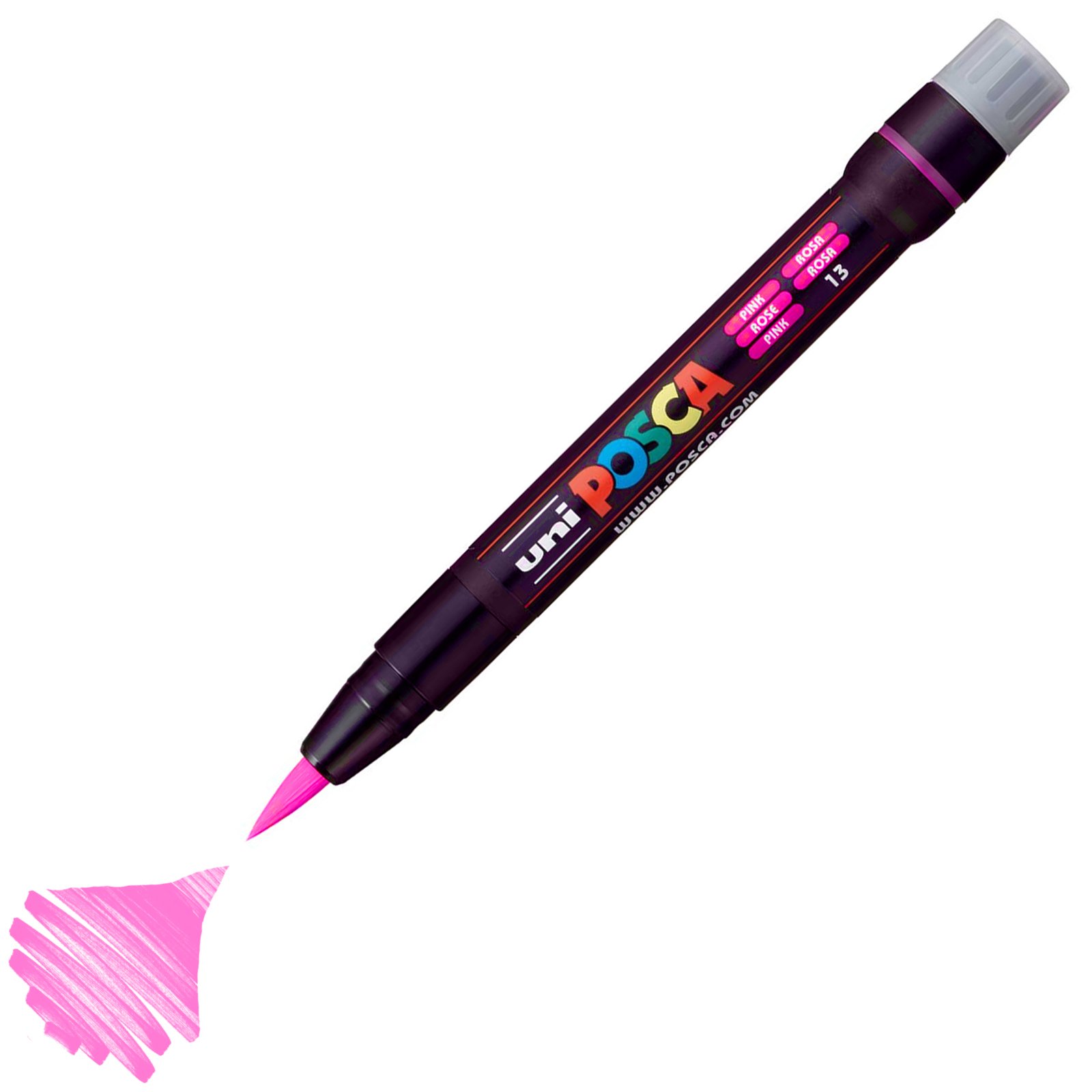 Uni Posca Marker Pcf-350 Brush 0.1-10 Mm Pink