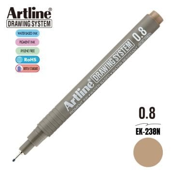 Artline Drawing System Teknik Çizim Kalemi 0.8 Pale Brown