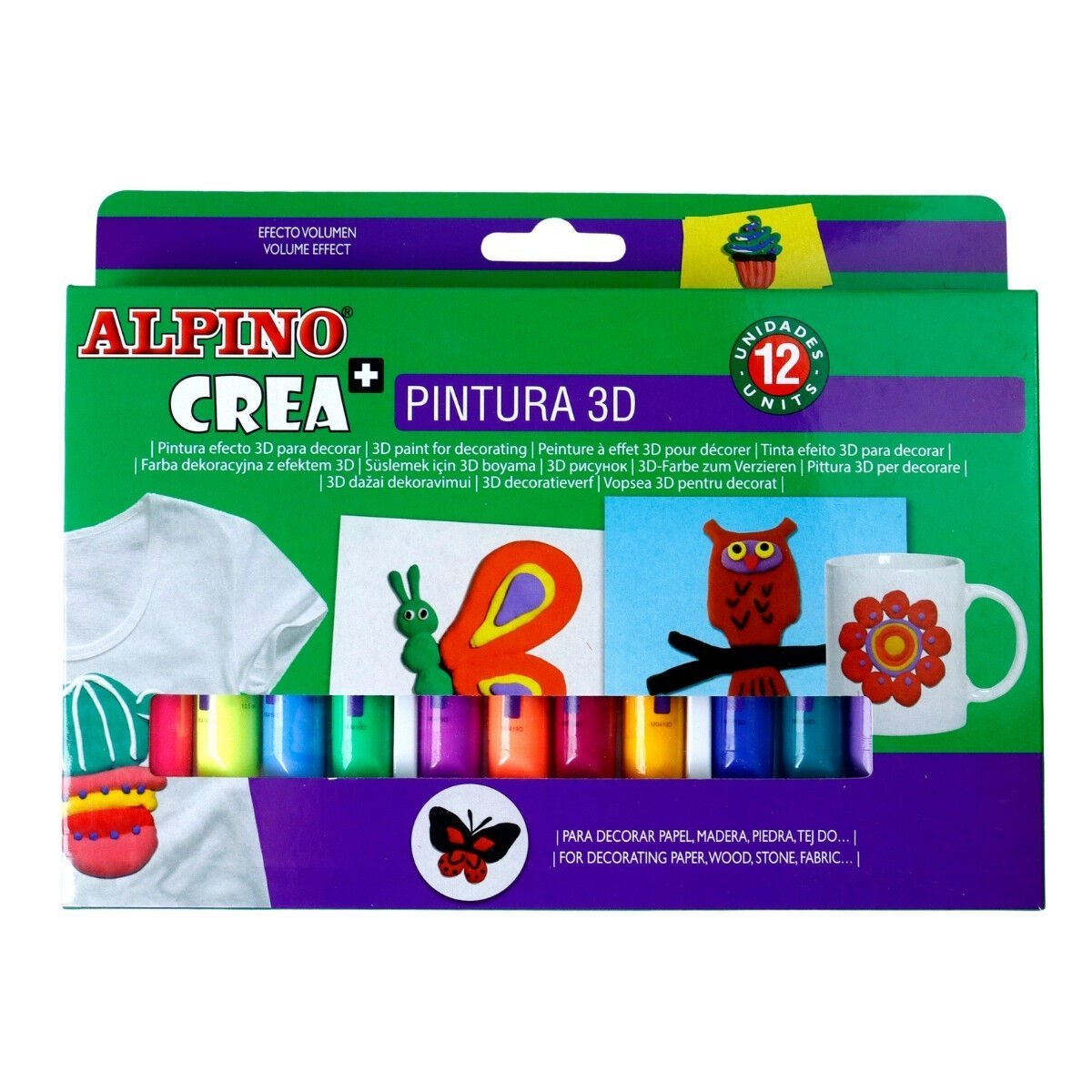 Alpino Crea Pintura 3D Boyama Seti 12li