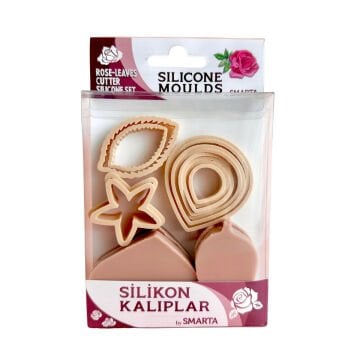 Smarta Silikon Kalıplar Gül Yaprak Kesim Kalıpları 100x130x15mm