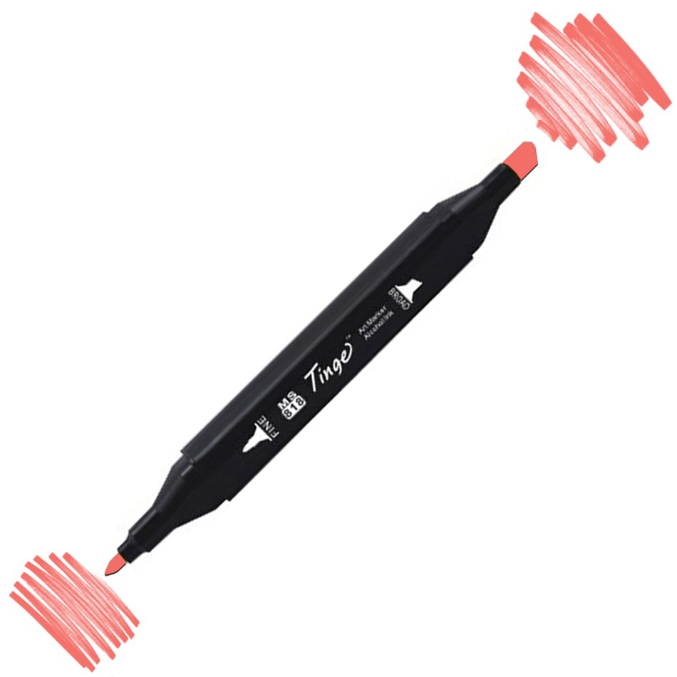 Tinge Twin Çift Uçlu Marker Kalemi R16 Coral Pink