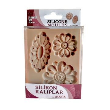 Smarta Silikon Kalıplar Çiçek Seti 100x130x15mm