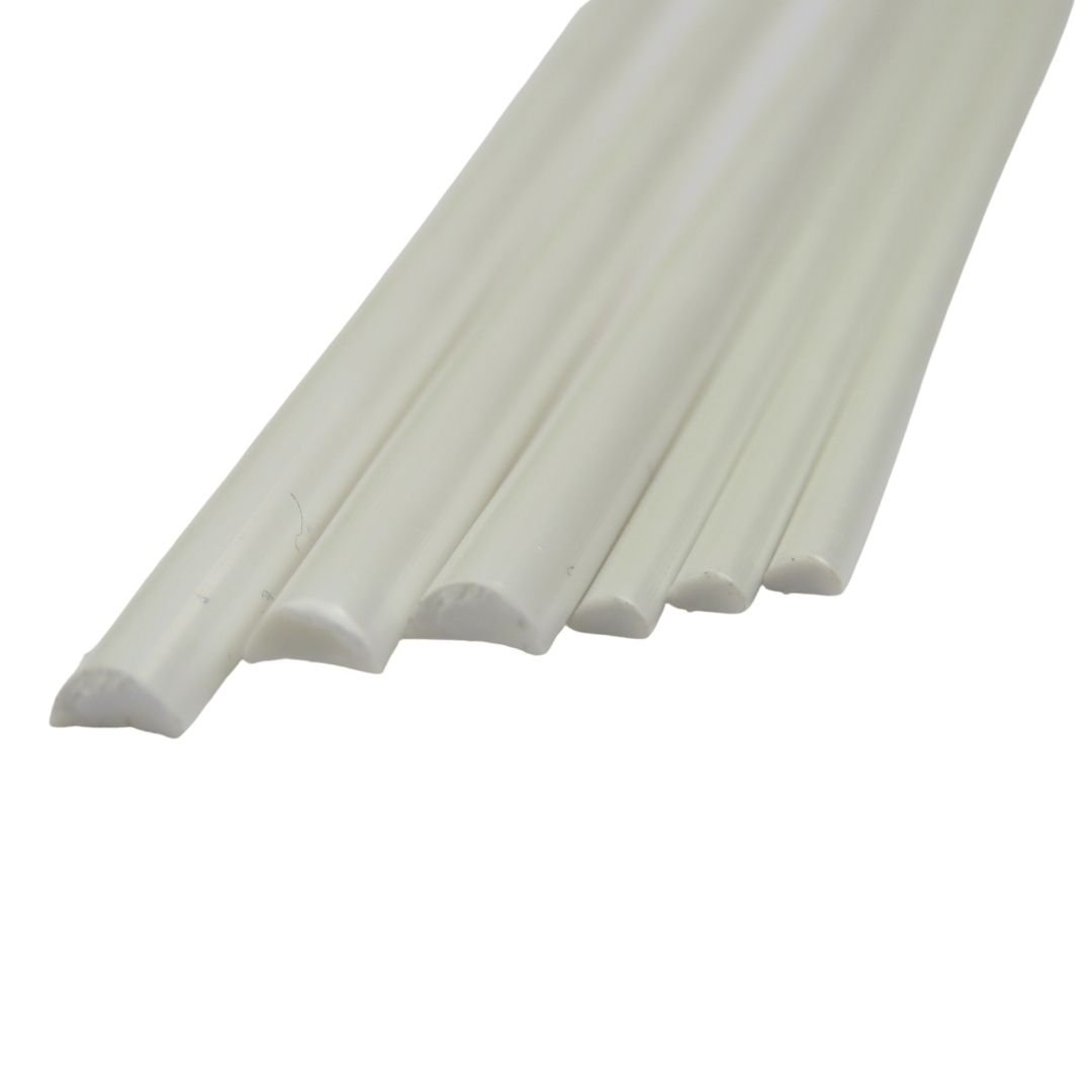 Art Elegant Plastik D Yarım Daire Çıta İçi Dolu 5mm 50cm 10lu