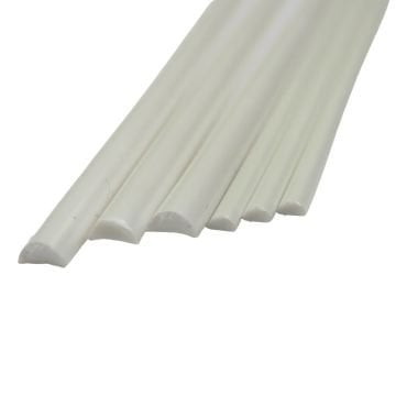 Art Elegant Plastik D Yarım Daire Çıta İçi Dolu 5mm 50cm 10lu