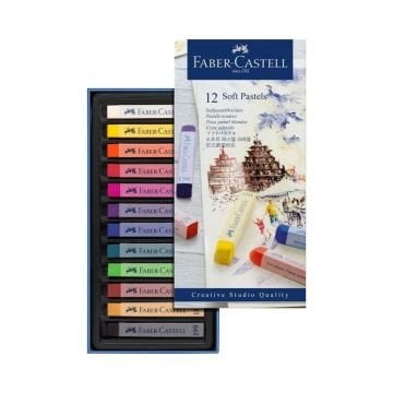 Faber Castell Mavi Kutu Soft Pastel Boya 12 Renk