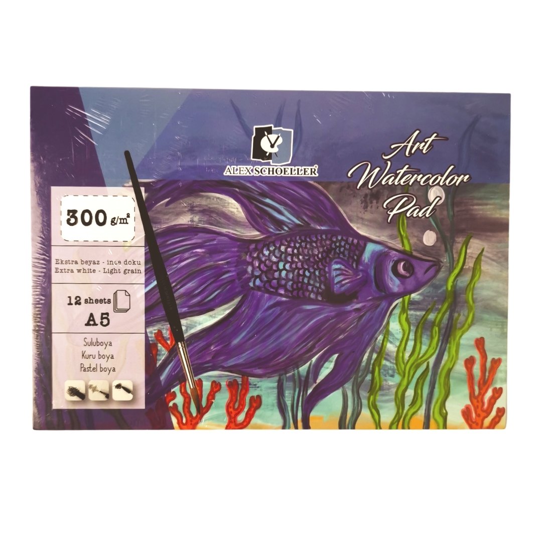 Alex Schoeller Art Suluboya Defteri 300gr A5 12 Yaprak ALX 0885