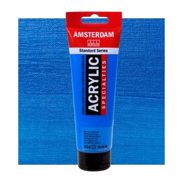 Amsterdam Akrilik Boya 120ml 834 Metallic Blue