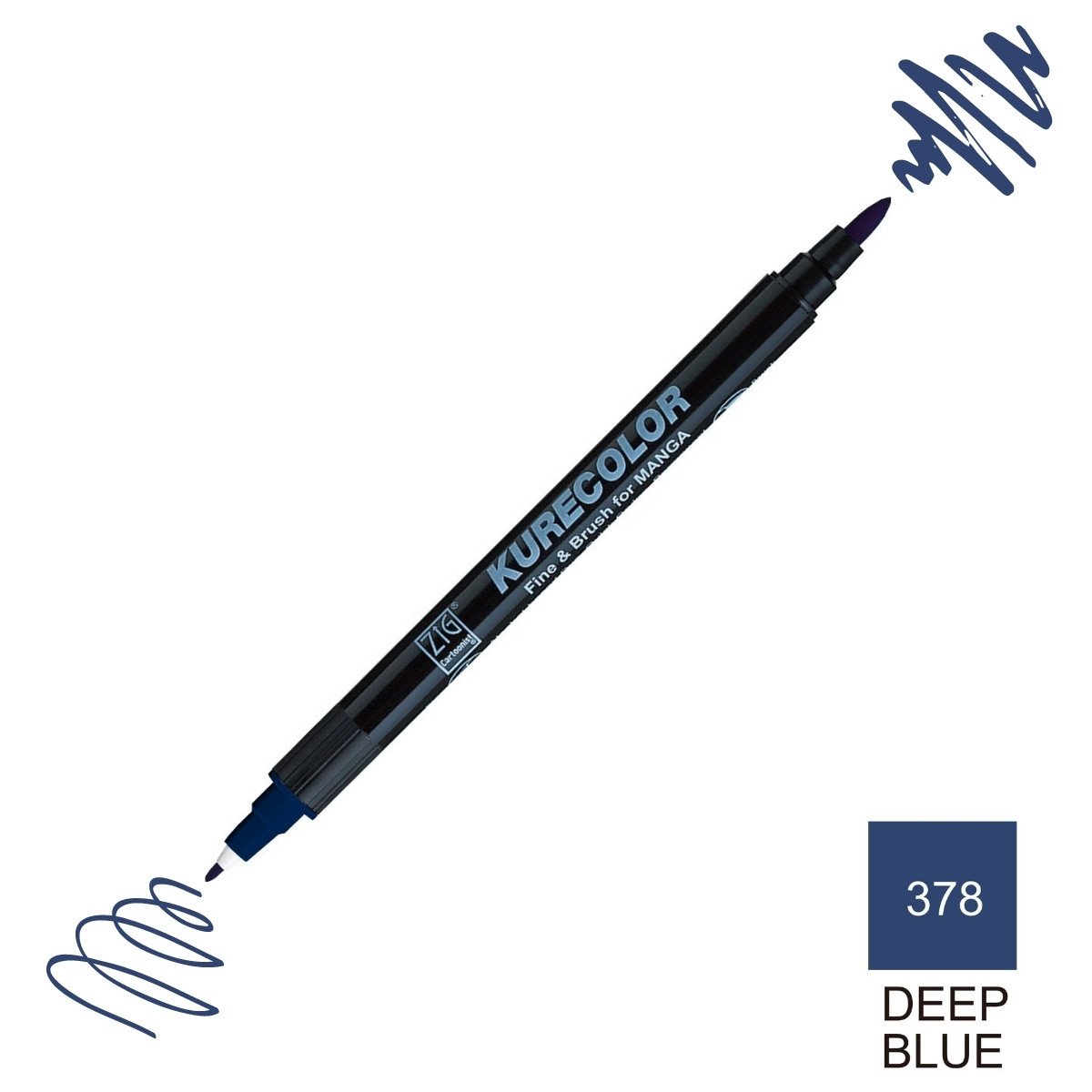 Zig Kurecolor Mangaka Fine&Brush Çift Taraflı Kalem CNKC-2200 No 378 Deep Blue