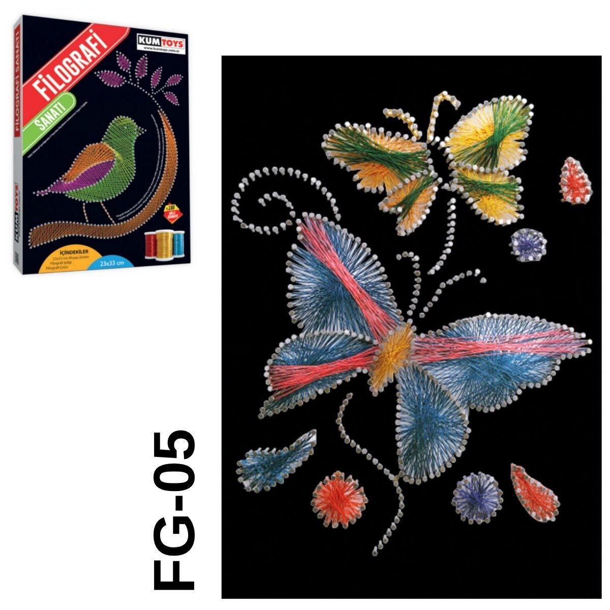 Kumtoys Filografi Sanatı 23x33cm FG-05 Kelebek