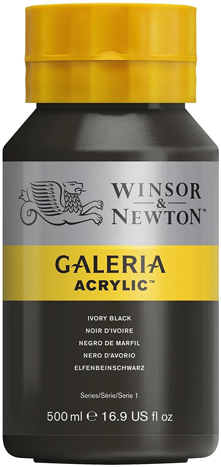 Winsor Newton Galeria Akrilik Boya 500ml 331 Ivory Black