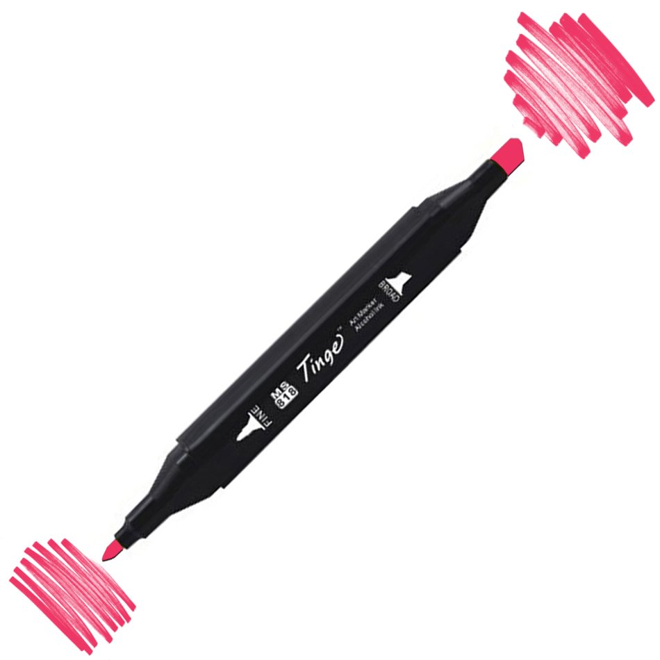 Tinge Twin Çift Uçlu Marker Kalemi R4 Vivid Red