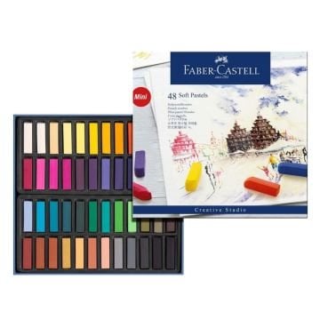 Faber Castell Mavi Kutu Soft Pastel Boya Yarım 48 Renk