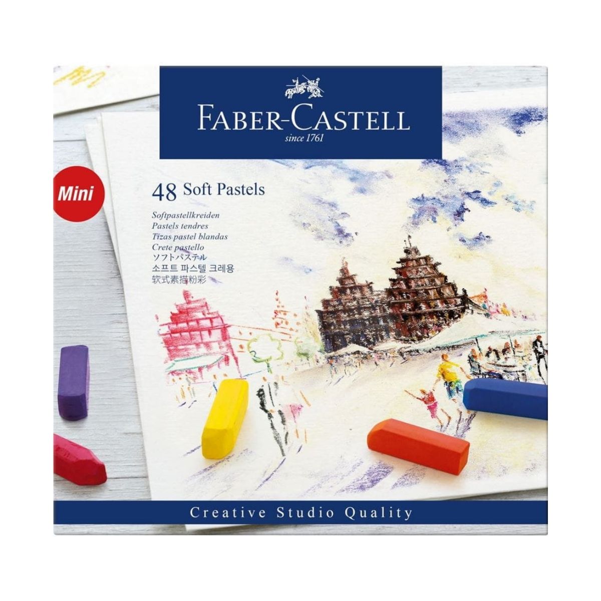 Faber Castell Mavi Kutu Soft Pastel Boya Yarım 48 Renk