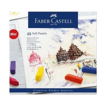 Faber Castell Mavi Kutu Soft Pastel Boya Yarım 48 Renk