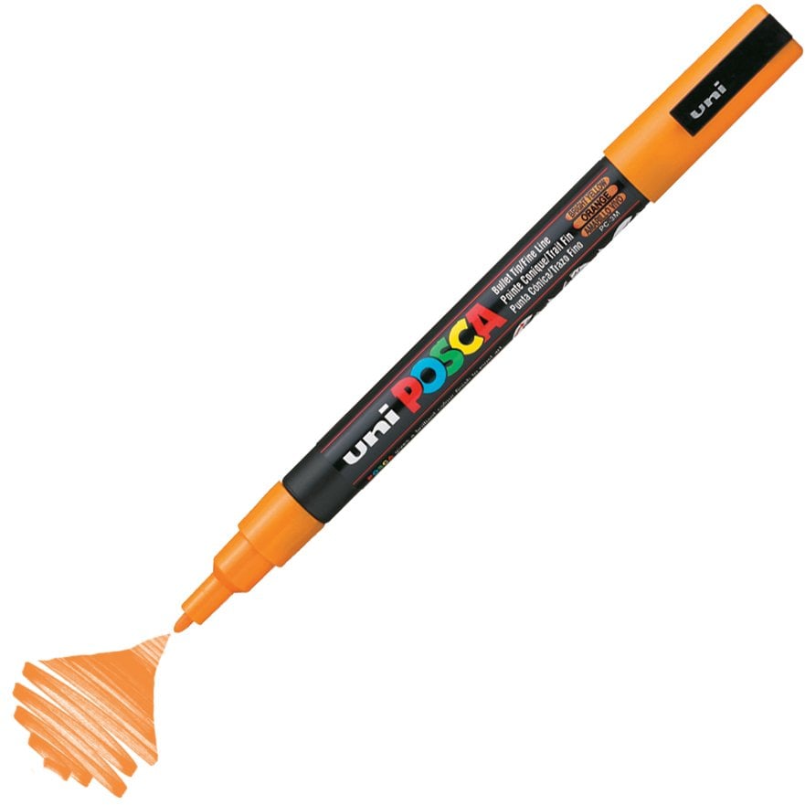 Uni Posca Marker Pc-3m Fine 0.9-1.3 Mm Bright Yellow