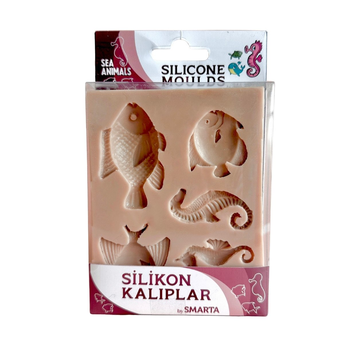 Smarta Silikon Kalıplar Deniz Hayvanları 100x130x15mm