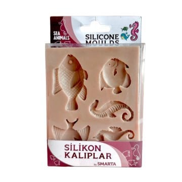 Smarta Silikon Kalıplar Deniz Hayvanları 100x130x15mm