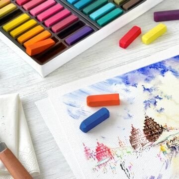 Faber Castell Mavi Kutu Soft Pastel Boya Yarım 72 Renk