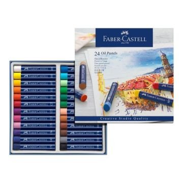 Faber Castell Mavi Kutu Yağlı Pastel Boya 24 Renk