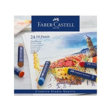 Faber Castell Mavi Kutu Yağlı Pastel Boya 24 Renk