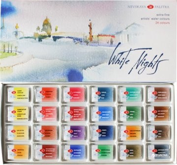 Nevskaya Palitra Extra Fine White Nights Tablet Sulu Boya Seti 24lü