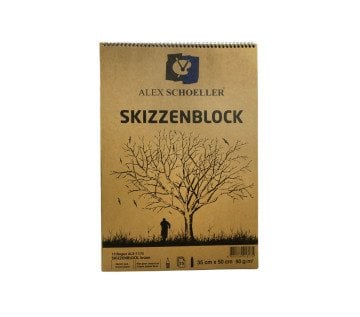 Alex Schoeller Kraft Eskiz Defteri 90gr 35x50cm 15yp ALX 1175