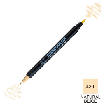 Zig Kurecolor Mangaka Fine&Brush Çift Taraflı Kalem CNKC-2200 No 420 Natural Beige