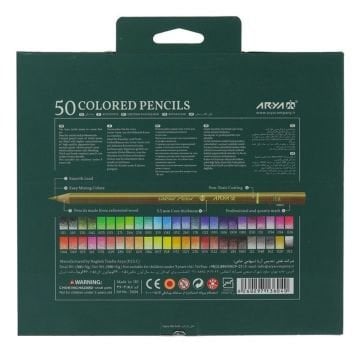 Arya Artist Profesyonel Kuru Boya Kalem Seti 50li