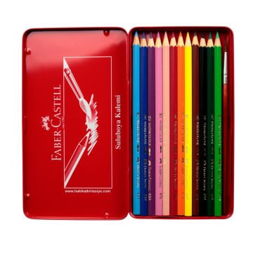 Faber Castell Kırmızı Kutu Watercolour Aquarell Kalem 12 Renk