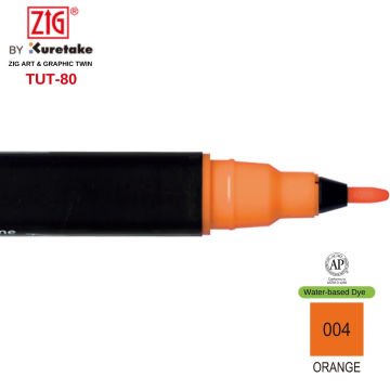 Zig Art&Graphic Twin Tut-80 Çift Uçlu Keçe Grafik Kalemi 004 Orange