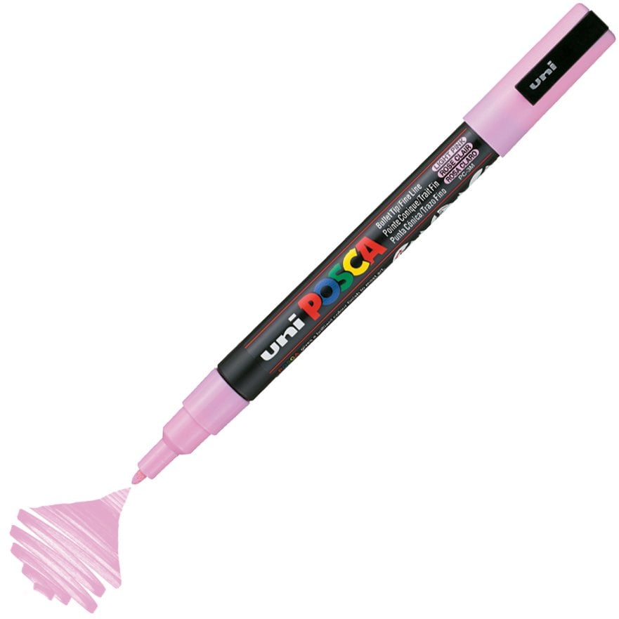 Uni Posca Marker Pc-3m Fine 0.9-1.3 Mm Light Pink