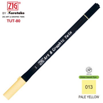 Zig Art&Graphic Twin Çift Uçlu Keçe Grafik Kalemi 013 Pale Yellow