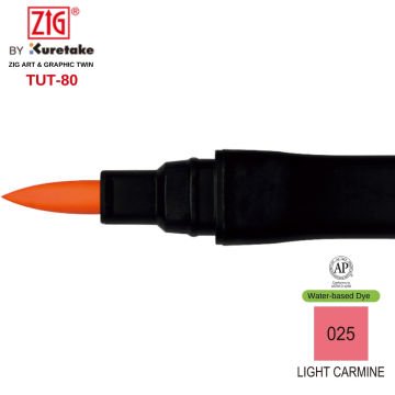 Zig Art&Graphic Twin Tut-80 Çift Uçlu Keçe Grafik Kalemi 025 Light Carmine