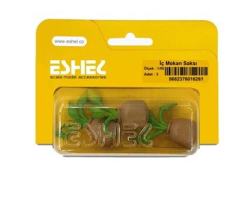 Eshel Maket İç Mekan Saksı 1/50 3lü