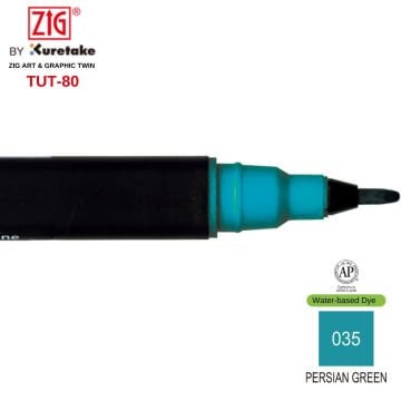 Zig Art&Graphic Twin Tut-80 Çift Uçlu Keçe Grafik Kalemi 035 Persian Green
